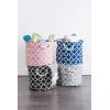 imageDII Polyester Container with Handles Lattice Storage Bin Medium Bright GreenBlack
