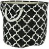 imageDII Polyester Container with Handles Lattice Storage Bin Medium Bright GreenBlack