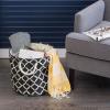 imageDII Polyester Container with Handles Lattice Storage Bin Medium Bright GreenBlack