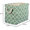 imageDII Polyester Container with Handles Lattice Storage Bin Medium Bright GreenBright Green