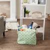 imageDII Polyester Container with Handles Lattice Storage Bin Medium Bright GreenBright Green