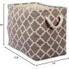 imageDII Polyester Container with Handles Lattice Storage Bin Medium Bright GreenBrown