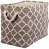 imageDII Polyester Container with Handles Lattice Storage Bin Medium Bright GreenBrown