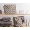imageDII Polyester Container with Handles Lattice Storage Bin Medium Bright GreenBrown