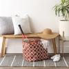 imageDII Polyester Container with Handles Lattice Storage Bin Medium Bright GreenCinnamon