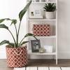 imageDII Polyester Container with Handles Lattice Storage Bin Medium Bright GreenCinnamon