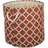 imageDII Polyester Container with Handles Lattice Storage Bin Medium Bright GreenCinnamon