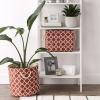 imageDII Polyester Container with Handles Lattice Storage Bin Medium Bright GreenCinnamon