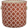 imageDII Polyester Container with Handles Lattice Storage Bin Medium Bright GreenCinnamon