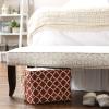 imageDII Polyester Container with Handles Lattice Storage Bin Medium Bright GreenCinnamon
