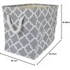 imageDII Polyester Container with Handles Lattice Storage Bin Medium Bright GreenGray