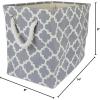 imageDII Polyester Container with Handles Lattice Storage Bin Medium Bright GreenGray