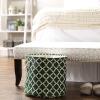 imageDII Polyester Container with Handles Lattice Storage Bin Medium Bright GreenHunter Green