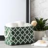imageDII Polyester Container with Handles Lattice Storage Bin Medium Bright GreenHunter Green