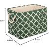 imageDII Polyester Container with Handles Lattice Storage Bin Medium Bright GreenHunter Green