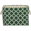 imageDII Polyester Container with Handles Lattice Storage Bin Medium Bright GreenHunter Green