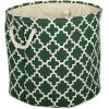 imageDII Polyester Container with Handles Lattice Storage Bin Medium Bright GreenHunter Green