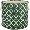 imageDII Polyester Container with Handles Lattice Storage Bin Medium Bright GreenHunter Green