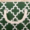 imageDII Polyester Container with Handles Lattice Storage Bin Medium Bright GreenHunter Green