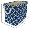 imageDII Polyester Container with Handles Lattice Storage Bin Medium Bright GreenNavy