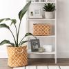 imageDII Polyester Container with Handles Lattice Storage Bin Medium Bright GreenPumpkin Spice
