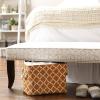 imageDII Polyester Container with Handles Lattice Storage Bin Medium Bright GreenPumpkin Spice