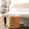 imageDII Polyester Container with Handles Lattice Storage Bin Medium Bright GreenPumpkin Spice