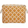 imageDII Polyester Container with Handles Lattice Storage Bin Medium Bright GreenPumpkin Spice