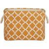 imageDII Polyester Container with Handles Lattice Storage Bin Medium Bright GreenPumpkin Spice