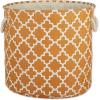 imageDII Polyester Container with Handles Lattice Storage Bin Medium Bright GreenPumpkin Spice