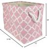 imageDII Polyester Container with Handles Lattice Storage Bin Medium Bright GreenRose