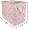imageDII Polyester Container with Handles Lattice Storage Bin Medium Bright GreenRose