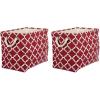imageDII Polyester Container with Handles Lattice Storage Bin Medium Bright GreenRust