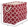imageDII Polyester Container with Handles Lattice Storage Bin Medium Bright GreenRust