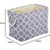 imageDII Polyester Container with Handles Lattice Storage Bin Medium Bright GreenStonewash Blue