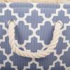 imageDII Polyester Container with Handles Lattice Storage Bin Medium Bright GreenStonewash Blue