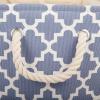 imageDII Polyester Container with Handles Lattice Storage Bin Medium Bright GreenStonewash Blue