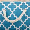 imageDII Polyester Container with Handles Lattice Storage Bin Medium Bright GreenStorm Blue