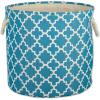 imageDII Polyester Container with Handles Lattice Storage Bin Medium Bright GreenStorm Blue