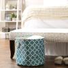imageDII Polyester Container with Handles Lattice Storage Bin Medium Bright GreenStorm Blue
