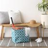imageDII Polyester Container with Handles Lattice Storage Bin Medium Bright GreenStorm Blue