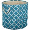 imageDII Polyester Container with Handles Lattice Storage Bin Medium Bright GreenStorm Blue
