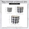 imageDII Polyester Container with Handles Lattice Storage Bin Medium Bright GreenStorm Blue