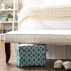 imageDII Polyester Container with Handles Lattice Storage Bin Medium Bright GreenStorm Blue