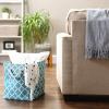 imageDII Polyester Container with Handles Lattice Storage Bin Medium Bright GreenStorm Blue