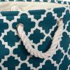 imageDII Polyester Container with Handles Lattice Storage Bin Medium Bright GreenTeal