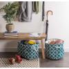 imageDII Polyester Container with Handles Lattice Storage Bin Medium Bright GreenTeal