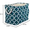 imageDII Polyester Container with Handles Lattice Storage Bin Medium Bright GreenTeal