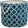 imageDII Polyester Container with Handles Lattice Storage Bin Medium Bright GreenTeal