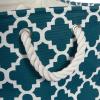 imageDII Polyester Container with Handles Lattice Storage Bin Medium Bright GreenTeal